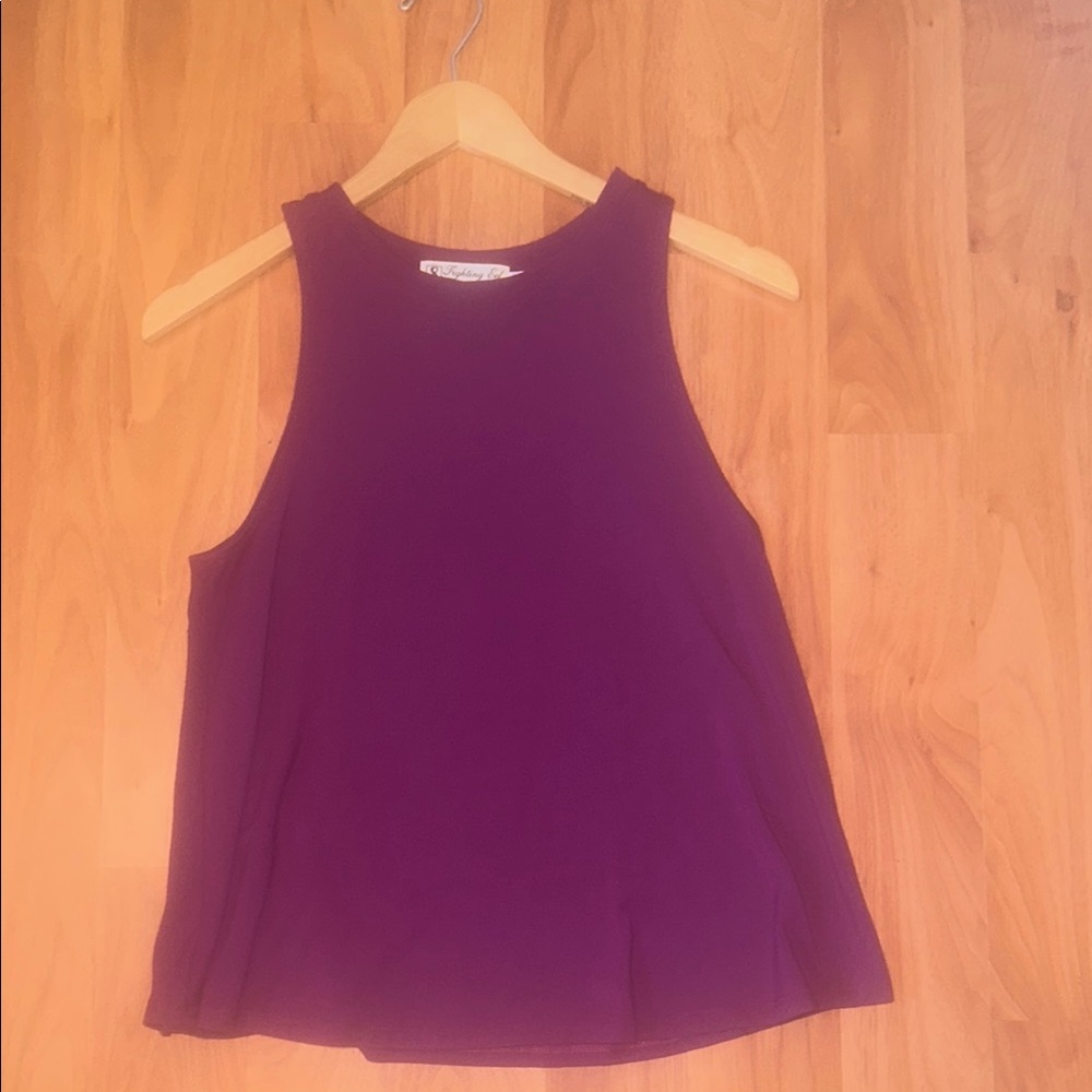Fighting Eel Purple Sleeveless Tank Top